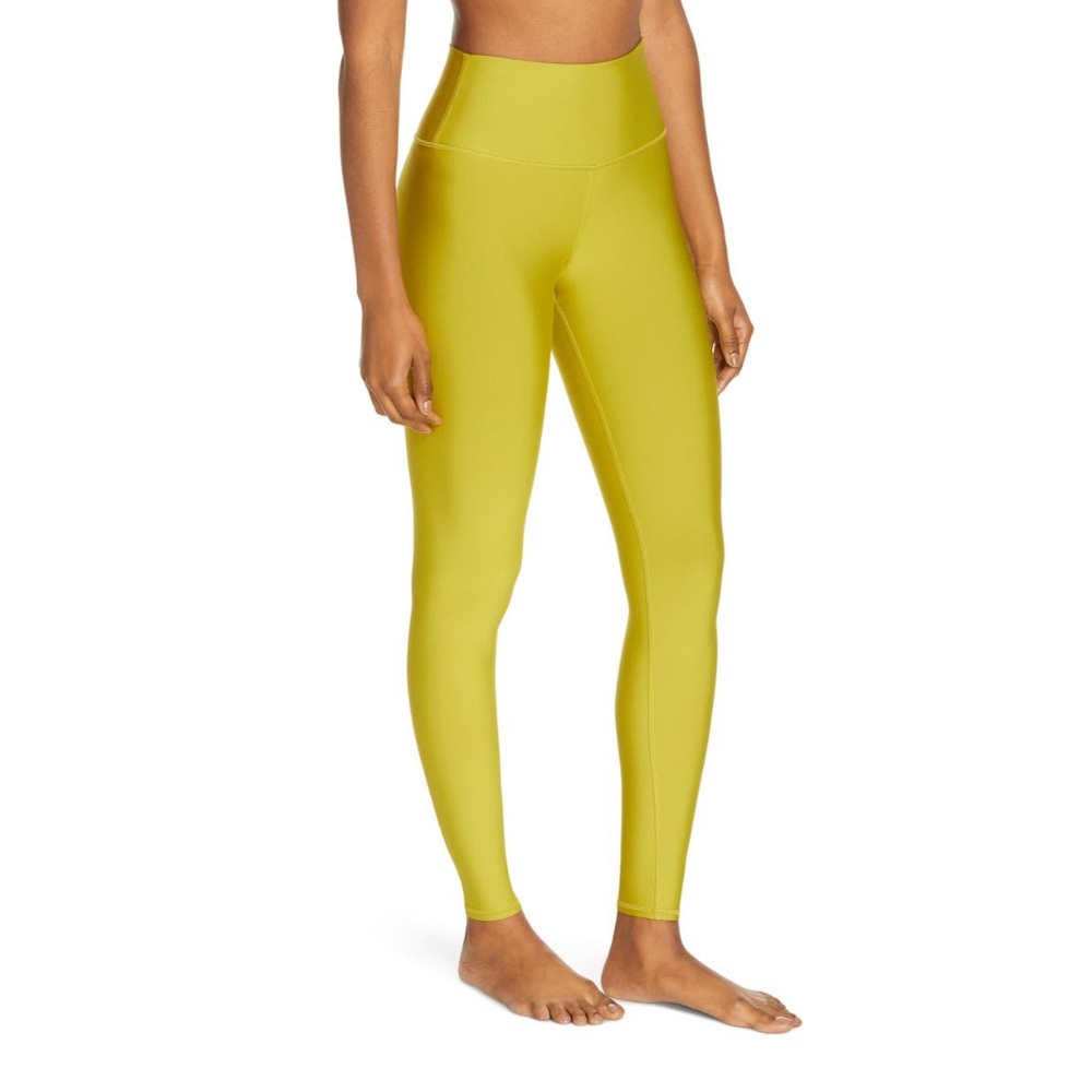 Alo Airlift High Waist Leggings Chartreuse - Picture 3 of 13